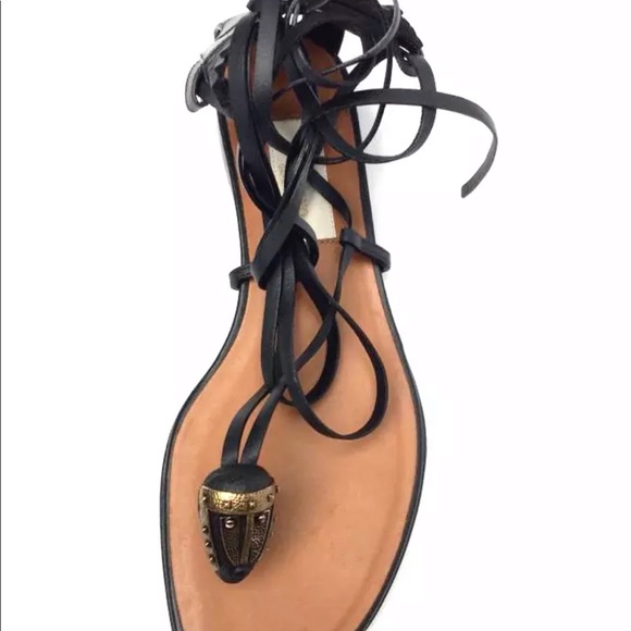 VALENTINO Size 36 Tribe Leather Lace Up Sandal - Picture 6 of 6